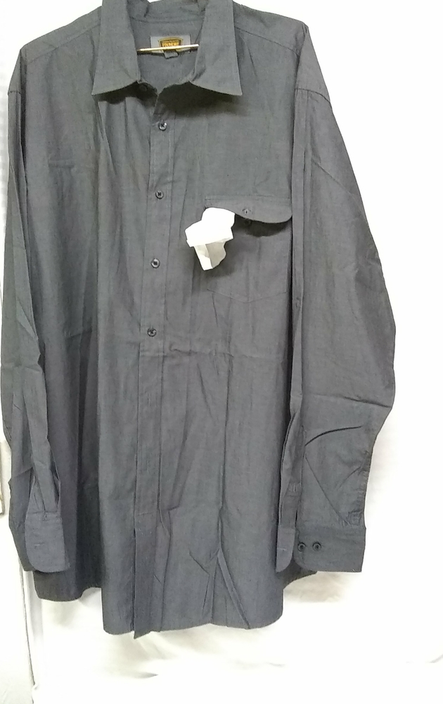 💝Foundry Men's Shirt Gray Long Sleeves Button Down Western Dress Casual …